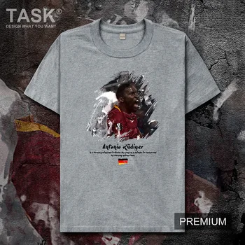 Antonio t shirt mens Rüdiger megztiniai Vokietijos futbolininkas star marškinėlius banga naujas medvilnės fitneso Spausdinti marškinėliai vasaros Trumpas Rankovės
