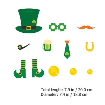 1 Set St. Patrick ' S Day Elementai Magnetinio Siurbimo Lipdukai Šaldytuvas Lipdukai Namų Virtuvės Dekoro Šaldytuvas Magnetai (Žalia)