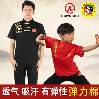 Ccwushu T-shirt wushu drabužiai vienodi wushu T-shirt kinų kungfu drabužius wushu taichi taiji drabužiai vienodi