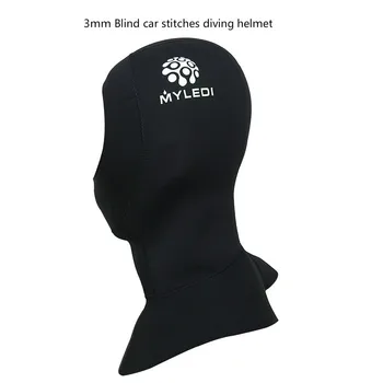 Naujosios kviečių Nadis 2mm nardymo kamufliažas aklas dygsnio kepurės neopreno vandeniui galvos nardymo šalmas