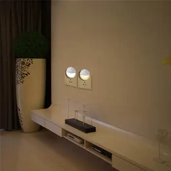 0.2 W Smart Šviesos Jutiklis LED Plug-in Sienos Naktį Lempa, Energijos Taupymo, Namų Miegamajame, Koridoriuje AC220V Jutikliai, Virtuvės Laiptai