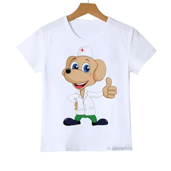 2020 Mados Naujų Berniukas Mergina T-shirt Mielas Šuo Animaciją, Modelis T-shirt Harajuku Vasaros Vaikų trumpomis Rankovėmis Drabužius