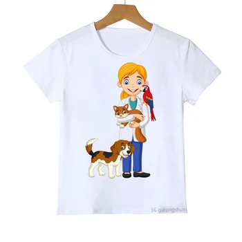 2020 Mados Naujų Berniukas Mergina T-shirt Mielas Šuo Animaciją, Modelis T-shirt Harajuku Vasaros Vaikų trumpomis Rankovėmis Drabužius