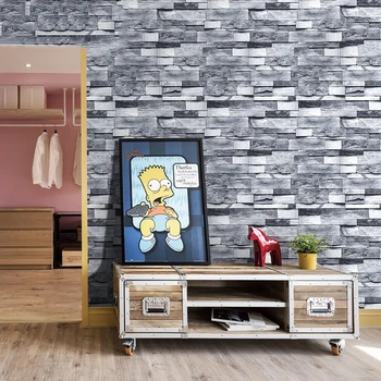 Retro 3D Stereo Imitacija Sutirštės Sienų Lipdukai Gyvenimo Kambario, Miegamasis Plytų Modelis Dekoro Lipni Tapetai Freskomis