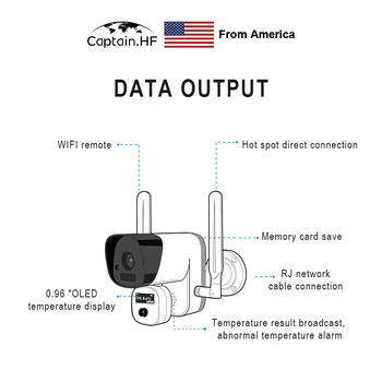 JAV Kapitonas WIFI Bevielio ryšio Šiluminio Matymo Kamera Temperatūros Matavimo Infraraudonųjų Terminio Vaizdo Kameros, Vaizdo Automatinė Veidą