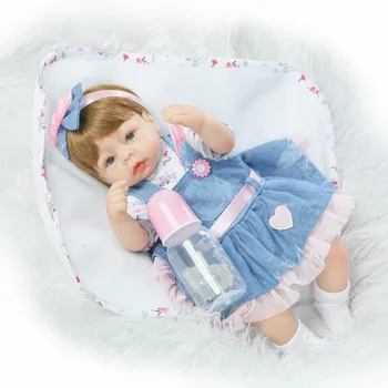 40cm Kawaii Silikono Atgimsta Kūdikių Lėlės Mielas Naujagimių Mergina Baby Doll Žaislas Vaikams Mergina Brinquedos Vaiko Gimtadienio Dovana