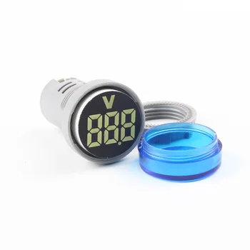 22mm LED Įtampos matavimo priemonės Mini voltmetras Spalvinga 60V AC -500V Indikatorius Voltmeter Geltona Žalia Mėlyna Balta