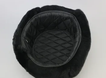 LFM-02 Rex triušio Kailio Kepurę vyriška natūralios odos šiluma, avikailio skrybėlę vyresnio amžiaus sustorėjimas bžūp Vyrų Bombonešis Skrybėlės
