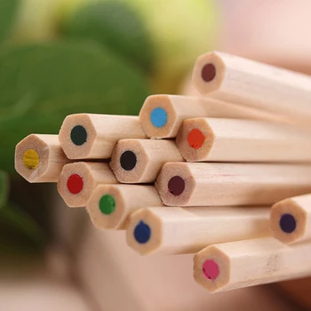 12colors natūralaus medžio spalvos pieštukai spalvinga aukštos kokybės pieštukų pakuotės, kanceliarinės prekės