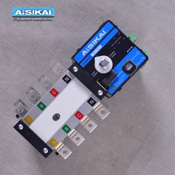 AISIKAI ATS 125A 4P valdytojas dual power automatinis perkėlimas jungiklis dalys, 220V, 380V elektros dyzelinio generatoriaus kolegijos valdybos 3phase