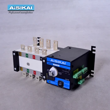 AISIKAI ATS 125A 4P valdytojas dual power automatinis perkėlimas jungiklis dalys, 220V, 380V elektros dyzelinio generatoriaus kolegijos valdybos 3phase