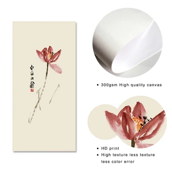 Kinijos Retro augalų, Gėlių Rašalo plakatus spausdina drobės, paveikslai, sienos meno kambarį dekoro kambarių estetinio Apipavidalinimo
