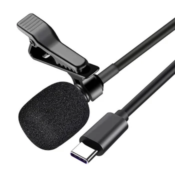Mini Nešiojamas Lavalier Microphone Kondensatoriaus Clip-on Atvartas Mic Laidinio Telefono