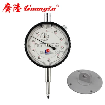 GuangLu prekės ženklo 0-10mm šoko įrodymas dial indikatorius su Rankena Atgal matuoklį, kurio dydis-0,01 mm Tikslumo Mikrometro Matavimo Įrankis