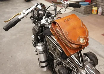 Uglybros maišelį Indijos motociklas motociklas retro, rankų darbo karvės odos magnetas derliaus odinis bako krepšys motociklo kuprinė