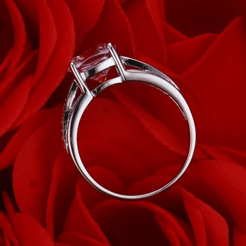 8*8mm Pagalvėlių Iškirpti Laboratorijoje sukurta Deimantų Žiedas vestuvių pasiūlymas prekės šviečia bauda papuošalai 925 sterlingas sidabro juosta