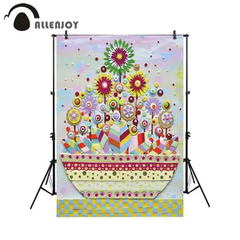 Allenjoy fotografijos fonas anotacija spalvinga gėlių dekoras iliustracijų fone fotostudija photocall photobooth audinio naujas