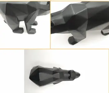 2021 Black Panther Skulptūros, Geometriniai Dervos Leopard Statula Gyvūnijos Dekoro Dovana Amatų Ornamentas, Priedai Baldų Lokys