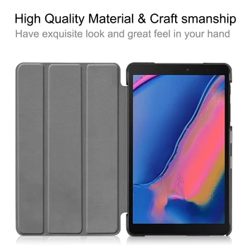 Kemile Case For Samsung Galaxy Tab 8.0 SM-už p200 2019 S Pen Ultra Plonas Odos Magnetinio Stovo Dangtelį Galaxy Tab SM-P205 Funda