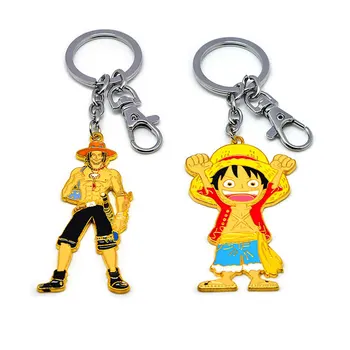 Anime Keychains Vienas Gabalas Beždžionė D Luffy Portgas D Ace Raktų pakabukai Cosplay paketų prižiūrėtojų raktinę Žavesio Aksesuaras Pakabukas Ornamentu Krepšių Dovanų