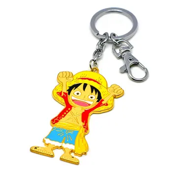 Anime Keychains Vienas Gabalas Beždžionė D Luffy Portgas D Ace Raktų pakabukai Cosplay paketų prižiūrėtojų raktinę Žavesio Aksesuaras Pakabukas Ornamentu Krepšių Dovanų
