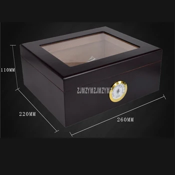 Prabanga Skaidri Viršų Kedro Medienos 1-25 Cigarų Laikymo Dėžutė Medinė Rūkyti Cigarų, Drėkina Humidoras Su Drėgmėmačiu Drėkintuvas
