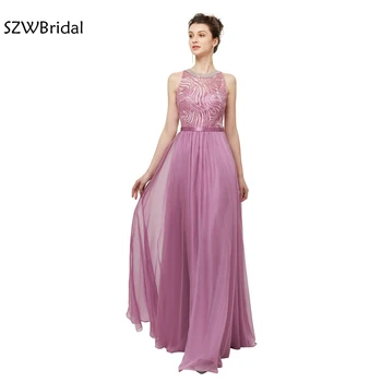 Abendkleider sandėlyje-Line Vakaro suknelės 2021 Siuvinėjimo Zawalcowany Oficialų suknelė elegantiškas abiye Vestido de festa longo