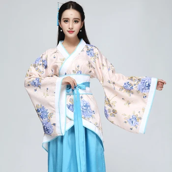 Kostiumas kostiumas pasakų etape kostiumai guzheng šokio kostiumai senovės pagerėjo Hanfu Nuwa vasaros sijonas
