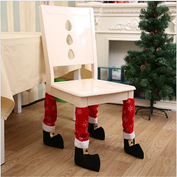 1PC Santa Claus Kojos Kėdės Koja Apima Puikus Stalo Dekoras Kalėdų Dekoracijas namams Gimdymo Navidad Naujųjų Metų