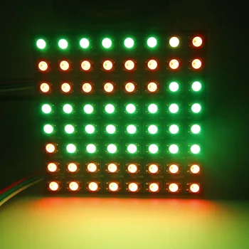 LED Pikselių DC5V WS2812B WS2812 Skaitmeninis Lanksti LED Panel Atskirai Adresuojamo 5050 RGB Svajonė Spalvų Led Modulis 64Pixels JQ
