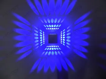 Kubo Langelį 3W LED Siena Sconce Lempa, Šviestuvas Rinkinys Pritemdomi/Ne Šviesos Diskoteka Viešbutis Eilėje Kambarį Sidabro Shell