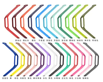 Mados Xiaomi Mi Juosta 5 Pakeitimas Dirželis Sporto Silikono Dirželis M5 Apyrankės Apyrankės Dviejų atspalvių Pakeitimo Dirželis 25 spalva