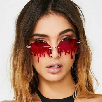 KLASSNUM 2020 Naujas Mados Taškus Juokinga Saulės akiniai Moterims Prekės ženklo Projekto Grynoji Raudonųjų Etape Parodyti Šimtai Bokštai Ašaros UV400 Akiniai nuo saulės