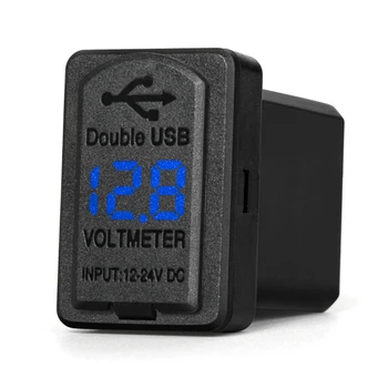 12V Dvigubas USB Automobilinis Įkroviklis LED Voltmeter 4.8 Maitinimo Adapteris, Skirtas 
